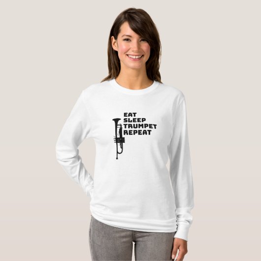 Trompet - Eet Slaaptrompet Herhaal T-shirt (Voorkant volledig)