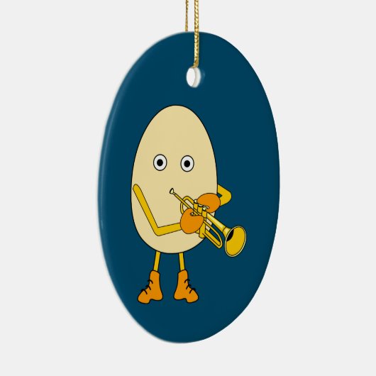 trompet-eierkop keramisch ornament (Rechts)