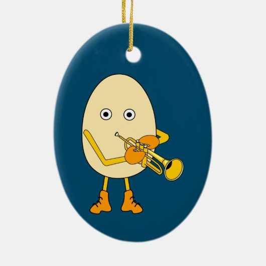 trompet-eierkop keramisch ornament (Achterkant)