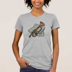 trompet en bladmuziek t-shirt