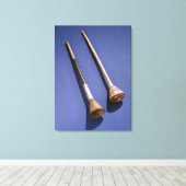 Trompet en houten stop canvas afdruk (Insitu (Houten vloer))