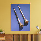 Trompet en houten stop canvas afdruk (Insitu (Woonkamer))