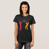 Trompet en saxofoon speler afbeelding t-shirt (Voorkant volledig)