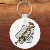 trompet- en tapemuziek sleutelhanger (Voorkant)