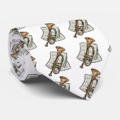 trompet- en tapemuziek stropdas (Opgerold)