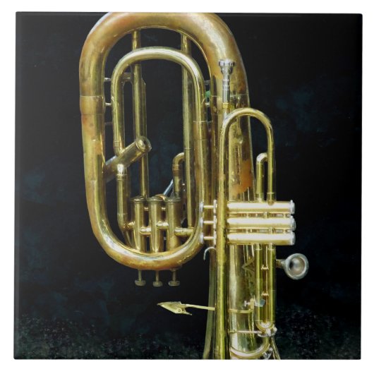 Trompet en Tuba Tegeltje (Voorkant)