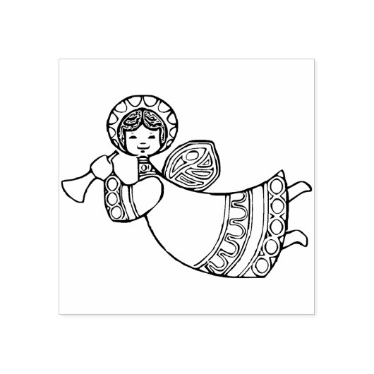 trompet engel kunst stempel (Afrduk)