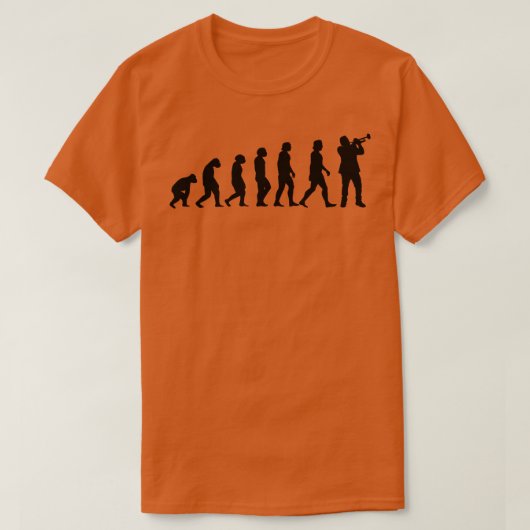 Trompet Evolutie 4 T-shirt (Design voorkant)