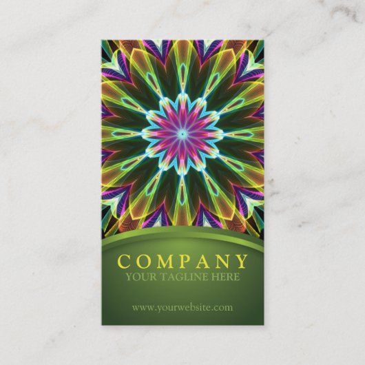 Trompet Flower mandala Visitekaartje (Voorkant)