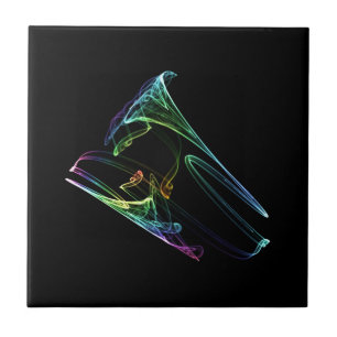 Trompet Fractal Tegeltje