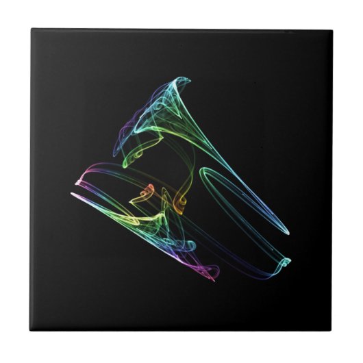 Trompet Fractal Tegeltje (Voorkant)