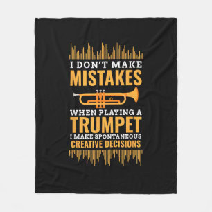 Trompet Grappige Muzikant Band Speler Trompettist  Fleece Deken