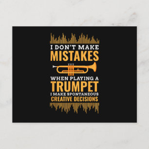 Trompet Grappige Muzikant Band Speler Trompettist Informatiekaartje