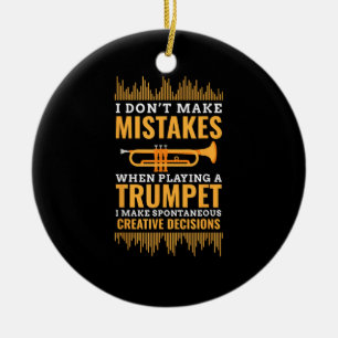 Trompet Grappige Muzikant Band Speler Trompettist  Keramisch Ornament