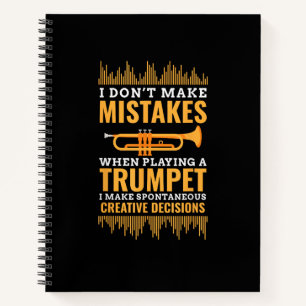 Trompet Grappige Muzikant Band Speler Trompettist Notitieboek