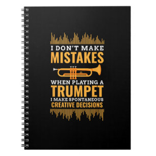 Trompet Grappige Muzikant Band Speler Trompettist Notitieboek
