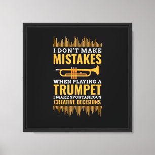 Trompet Grappige Muzikant Bandspeler Trompettist C Canvas Afdruk