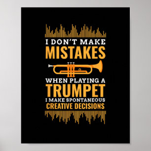 Trompet Grappige Muzikant Bandspeler Trompettist C Poster