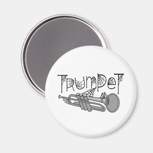 Trompet Halloween Cobwebs Magneet (Voorkant / Achterkant)