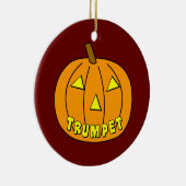 Trompet Halloween Pumpkin Keramisch Ornament (Rechts)