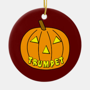 Trompet Halloween Pumpkin Keramisch Ornament
