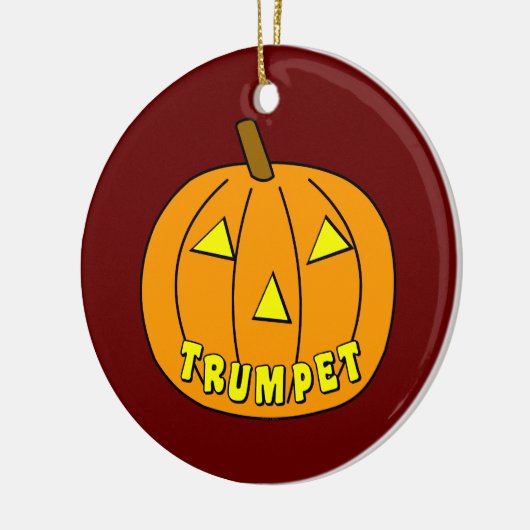 Trompet Halloween Pumpkin Keramisch Ornament (Links)