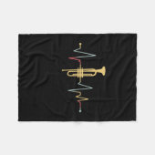 Trompet Hartslag Fleece Deken (Voorkant (Horizontaal))