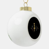 Trompet Hartslag Keramische Bal Ornament (Links)