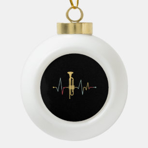 Trompet Hartslag Keramische Bal Ornament