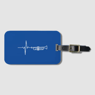 Trompet Heartbeat Trompet Player Gift Bagagelabel