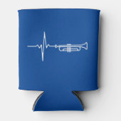 Trompet Heartbeat Trompet Player Gift Blikjeskoeler (Voorkant)