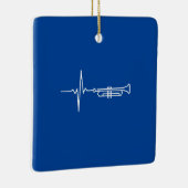 Trompet Heartbeat Trompet Player Gift Keramisch Ornament (Rechts)