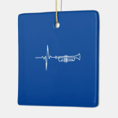 Trompet Heartbeat Trompet Player Gift Keramisch Ornament (Links)