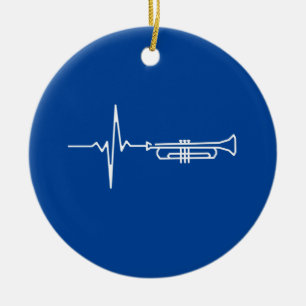 Trompet Heartbeat Trompet Player Gift Keramisch Ornament