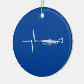 Trompet Heartbeat Trompet Player Gift Keramisch Ornament (Links)