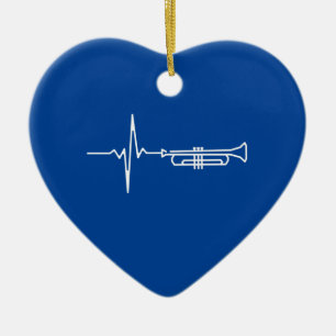 Trompet Heartbeat Trompet Player Gift Keramisch Ornament