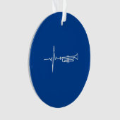 Trompet Heartbeat Trompet Player Gift Ornament (voorkant)