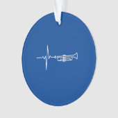 Trompet Heartbeat Trompet Player Gift Ornament (voorkant)