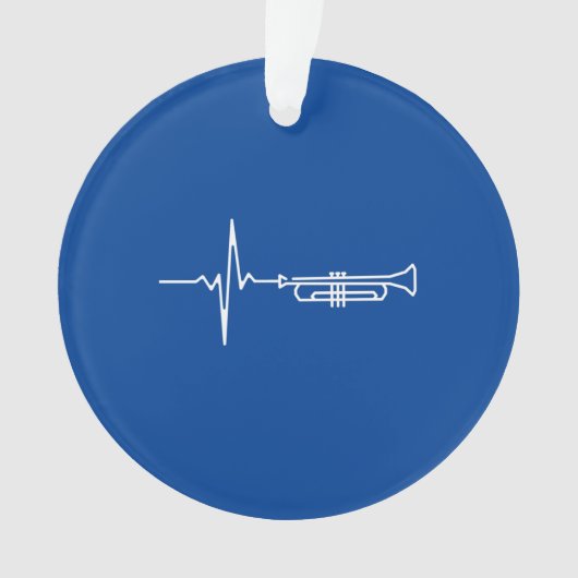Trompet Heartbeat Trompet Player Gift Ornament (voorkant)