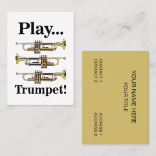Trompet Instrument Trompettist Muzikant Visitekaartje