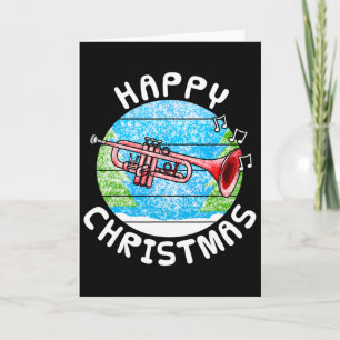 Trompet Kerst Trompettist Br Muzikant Muziekleraar Kaart