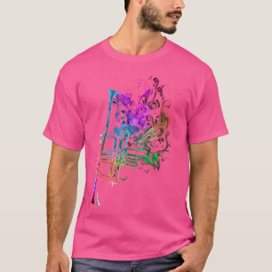 Trompet Kleurrijke Muzikant Trompet Gift Trompette T-shirt