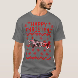 Trompet Lelijke Kerst Trumpeter Messing Leraar Mus T-shirt