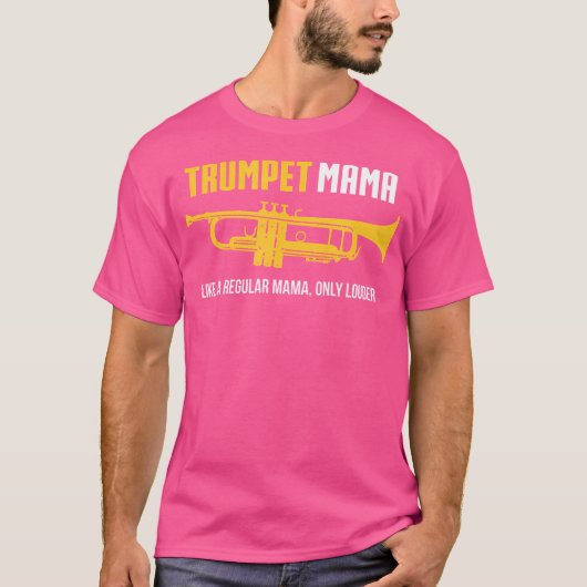 Trompet Mama Funny Schattigee Marching Band T-shirt (Voorkant)