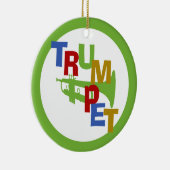 TROMPET met Foto Lijst Keramisch Ornament (Rechts)