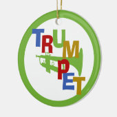 TROMPET met Foto Lijst Keramisch Ornament (Links)