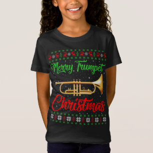 Trompet Music Lover Xmas Gift Lelijke Trompet Kers T-shirt