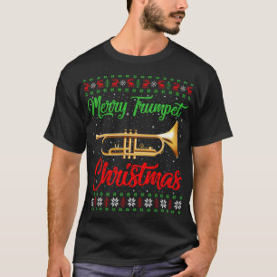 Trompet Music Lover Xmas Gift Lelijke Trompet Kers T-shirt