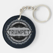 Trompet Muziek Nota Cirkel Sleutelhanger (Achterkant)