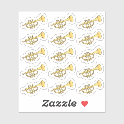Trompet muziekleerkracht Bujo Planner Sticker (Vel)